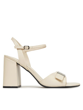 Calvin Klein Calvin Klein Basutės Heel Sandal 85 W/Ck Hw - Lth HW0HW02485 Écru