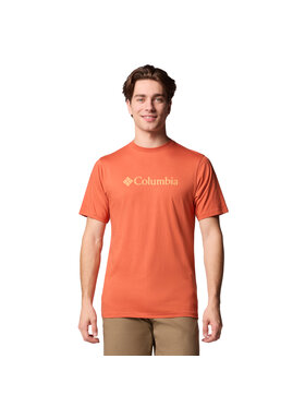 Columbia Columbia T-Shirt Columbia CSC Basic Logo SS Tee Pomarańczowy Regular Fit