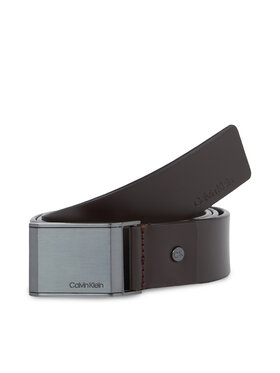 Calvin Klein Calvin Klein Pánsky opasok Adj Beveled Plaque K50K510950 Hnedá