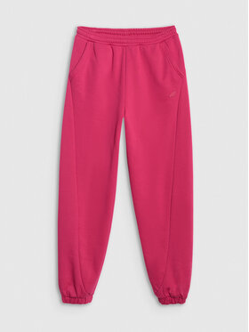 4F 4F Spodnie dresowe EASY WEAR Różowy ciemny Regular Fit