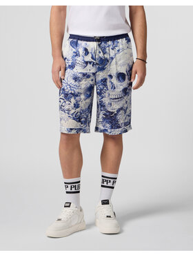 PHILIPP PLEIN PHILIPP PLEIN Šortky z materiálu 29795 Tmavomodrá Regular Fit