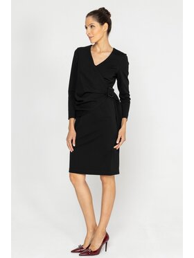 Deni Cler Milano Deni Cler Milano Sukienka koktajlowa W-DC-3468-D5-C4-90-1 Czarny Regular Fit