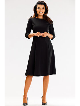 Awama Awama Vestito da giorno A594 Nero Basic Fit