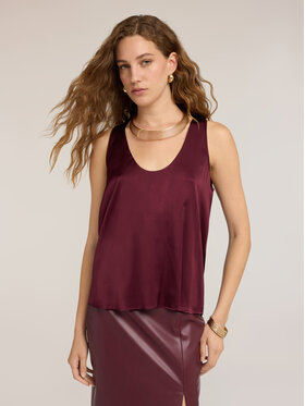 Motivi Motivi Top D012Q100623N036 Bordowy Regular Fit