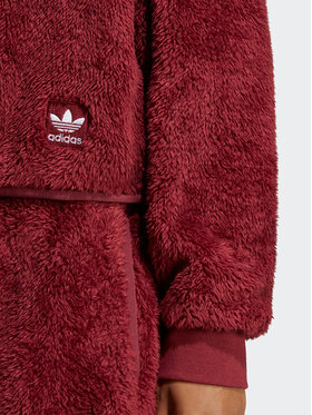 Adidas Majica Dugih Rukava Essentials+ Fluffy Teddy Sweater HY1725 Crvena Loose Fit