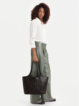 Calvin Klein Calvin Klein Táska Bold Ck Shopper LV04F3562G Sötétbarna