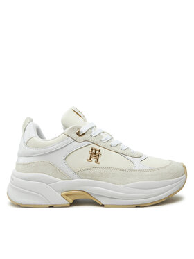 Tommy Hilfiger Tommy Hilfiger Laisvalaikio batai Th Chunky Feminine Runner FW0FW08616 Écru