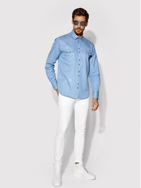 Rage Age Rage Age Риза Zapper 2 Син Slim Fit