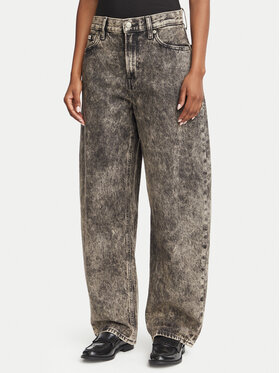 Calvin Klein Jeans Calvin Klein Jeans Jeans hlače LV047H745G Rjava Barrel Fit