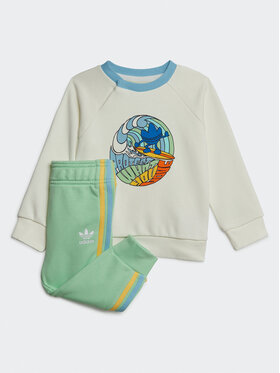 adidas adidas Trening Graphic Print Crew Set IB8615 Alb Regular Fit