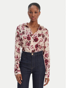 Guess Guess Košile W6RH73 WDW82 Béžová Regular Fit