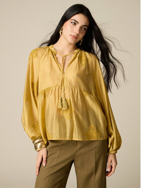 Oltre Oltre Blusa 2010J000775N027 Giallo Over Fit