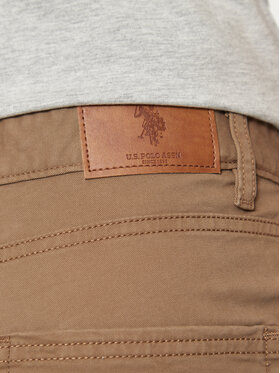 U.S. Polo Assn. Hlače Iz Tkanine MUP3385 Bež Slim Fit