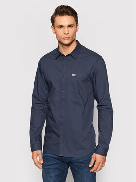 Tommy Jeans Tommy Jeans Košile Essential Poplin DM0DM11870 Tmavomodrá Regular Fit
