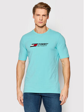 Tommy Hilfiger Tommy Hilfiger T-Shirt Logo MW0MW21098 Modrá Regular Fit