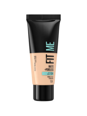 Maybelline Maybelline Fit Me Matte & Poreless Foundation matujący podkład do twarzy 105 Natural Ivory 30ml Podkład czarny