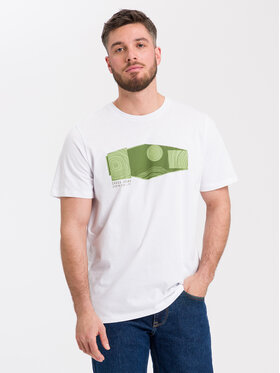 Cross Jeans Cross Jeans T-Shirt 15803-008 Biały Regular Fit