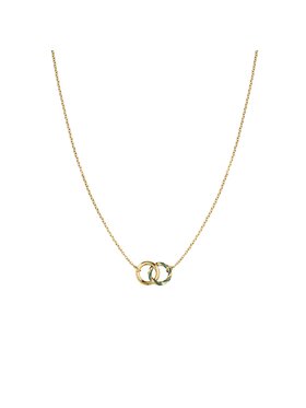 Rosefield Rosefield Naszyjnik Emerald Duo Necklace Złoty