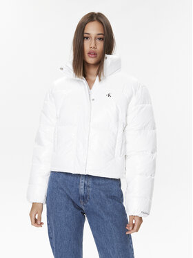 Calvin Klein Jeans Calvin Klein Jeans Пухено яке J20J222710 Бял Regular Fit
