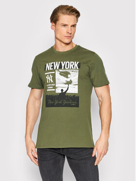 New Era New Era T-Shirt New York Yankees Photo 12893120 Πράσινο Regular Fit