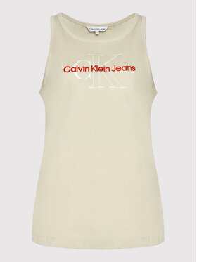 Calvin Klein Jeans Plus Calvin Klein Jeans Plus Top J20J218914 Bej Regular Fit