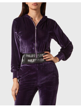 PHILIPP PLEIN PHILIPP PLEIN Bluza 3545 Fioletowy Regular Fit