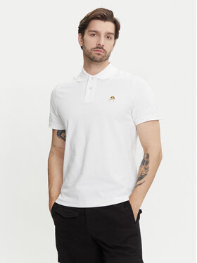 Moose Knuckles Moose Knuckles Тениска с яка и копчета Everett M34MT712G Бял Regular Fit