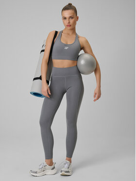 4F 4F Legginsy BASIC+ Szary Slim Fit