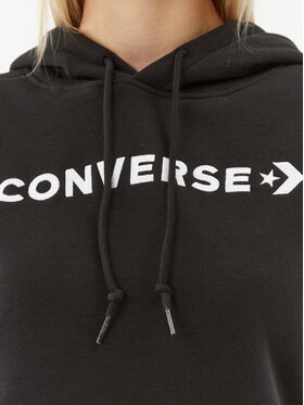 Converse Jopa Wordmark Fleece Hoodie Emb 10025690-A06 Črna Regular Fit