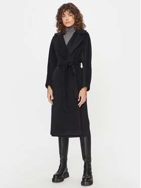 Weekend Max Mara Weekend Max Mara Vlnený kabát Tempera 2350161233 Čierna Regular Fit