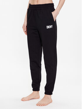 DKNY DKNY Spodnie piżamowe YI2822629 Czarny Regular Fit