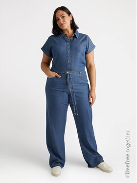 Fiorella Rubino Fiorella Rubino Jeansy P584T004839N024 Niebieski Over Fit