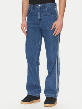 adidas adidas Blugi adicolor Denim Firebird JC6234 Albastru Straight Fit