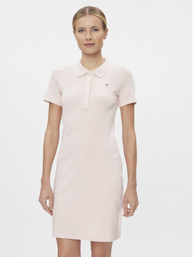 Tommy Hilfiger Tommy Hilfiger Kasdieninė suknelė 1985 WW0WW37853 Rožinė Slim Fit