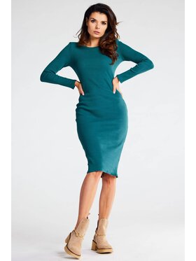 Infinite You Infinite You Vestito di maglia M282 Verde Basic Fit