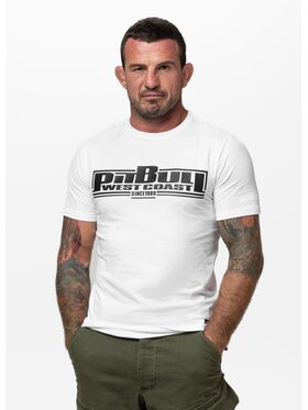 PITBULL PITBULL T-Shirt CLASSIC BOXING Biały Regular Fit