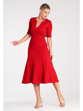 FIGL FIGL Sukienka koktajlowa M1033 Czerwony Regular Fit