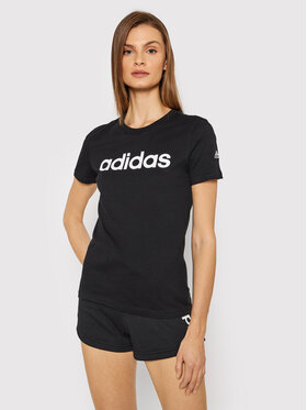 adidas adidas T-Shirt Loungewear Essentials Logo GL0769 Czarny Slim Fit