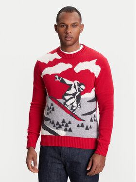 United Colors Of Benetton United Colors Of Benetton Sweter 1244K108R Czerwony Regular Fit