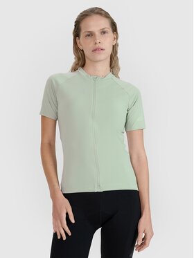 4F 4F Koszulka rowerowa 4FWSS25TFTSF1291-47S Zielony Slim Fit