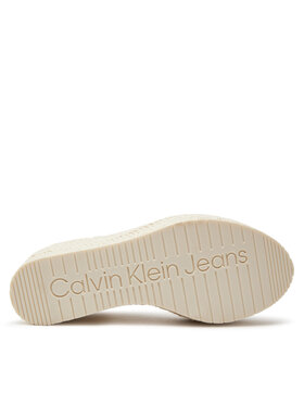 Calvin Klein Jeans Espadrile Wedge Sandal Su Mg Btw YW0YW01026 Écru