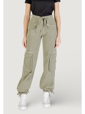 Desigual Desigual Παντελόνι chino PANT_ALEJANDRIA Πράσινο Casual Fit