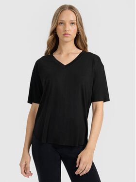 4F 4F T-Shirt 4FRAW25TTSHF3283-21S Μαύρο Loose Fit