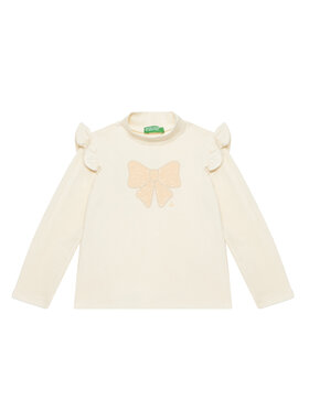 United Colors Of Benetton United Colors Of Benetton Majica 3Q8DG10GG Écru Regular Fit