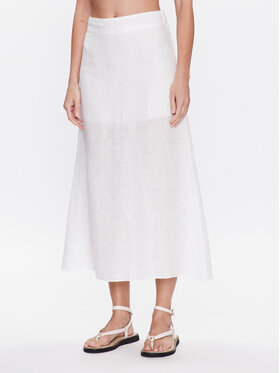 Liviana Conti Liviana Conti Midi sukňa L3SM30 Biela Regular Fit
