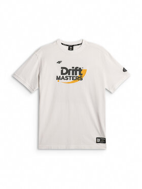 4F 4F T-Shirt MOTOSPORTS 2026 Biały Loose Fit