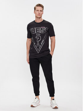 Guess T-shirt Lugh Z4RI07 KC220 Crna Slim Fit