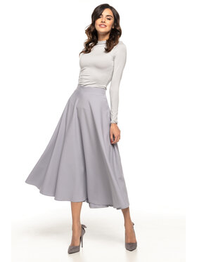 Tessita Tessita Spódnica midi T260 Szary A-Line Fit