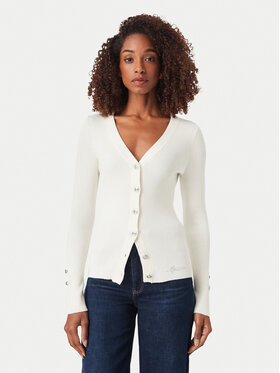 Guess Guess Kardigan W6YR11 Z0950 Kremowy Slim Fit