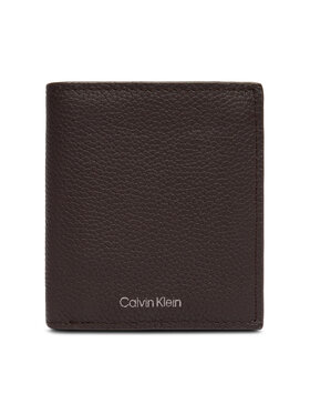 Calvin Klein Calvin Klein Suur meeste rahakott Foil Emboss Slim Trifold W Card LV04D1063G Pruun